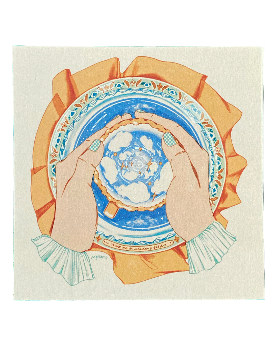 Celadon and Gold Square Print shop.pngianne