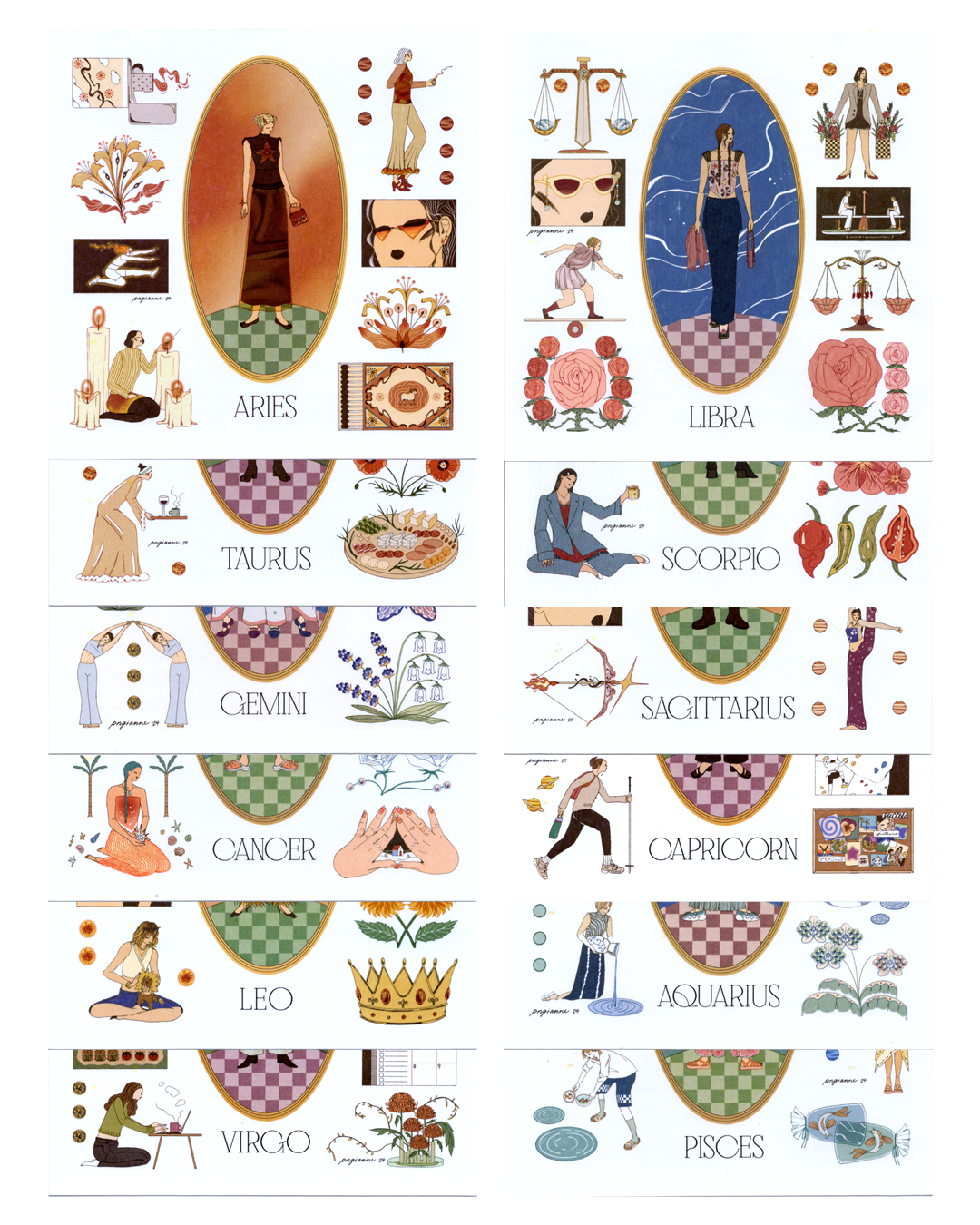 Zodiac Season Square Prints