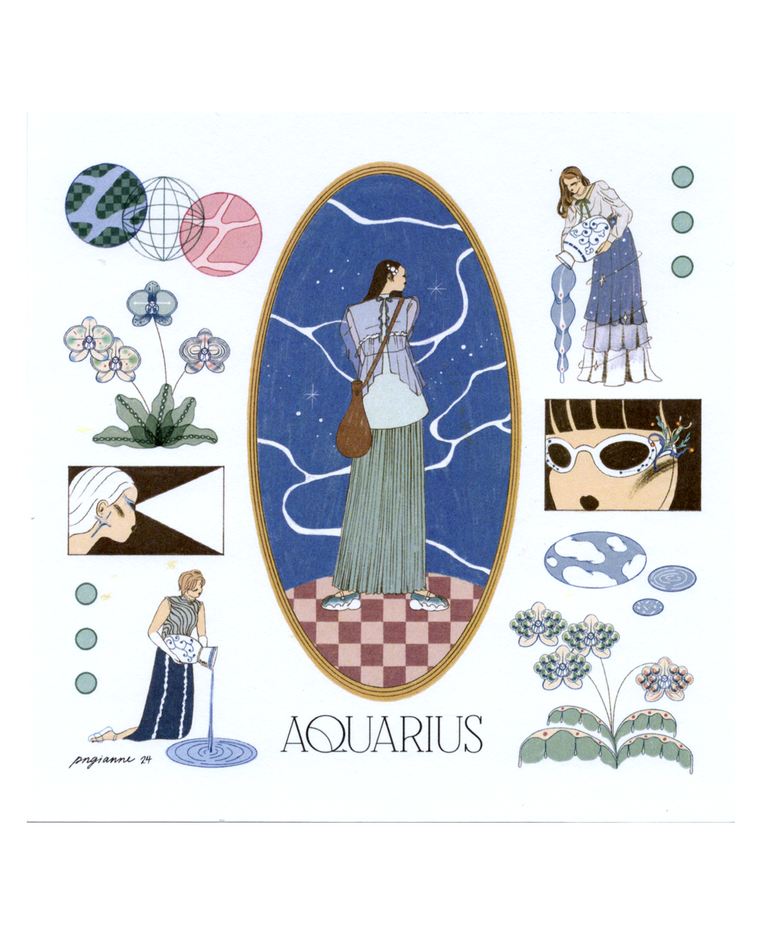 Zodiac Season Square Prints