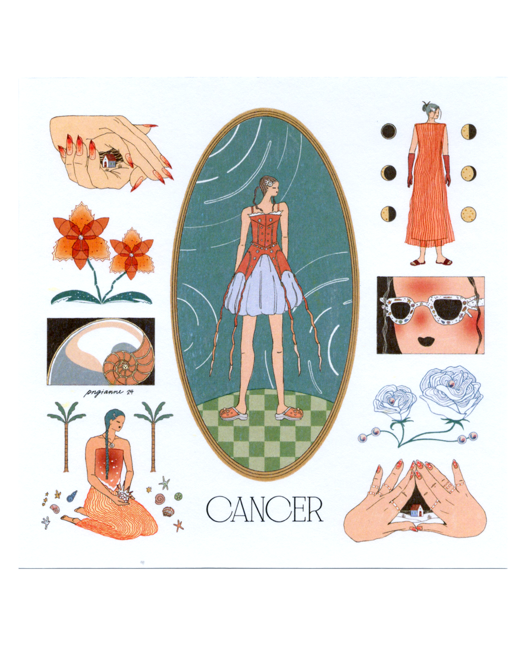 Zodiac Season Square Prints