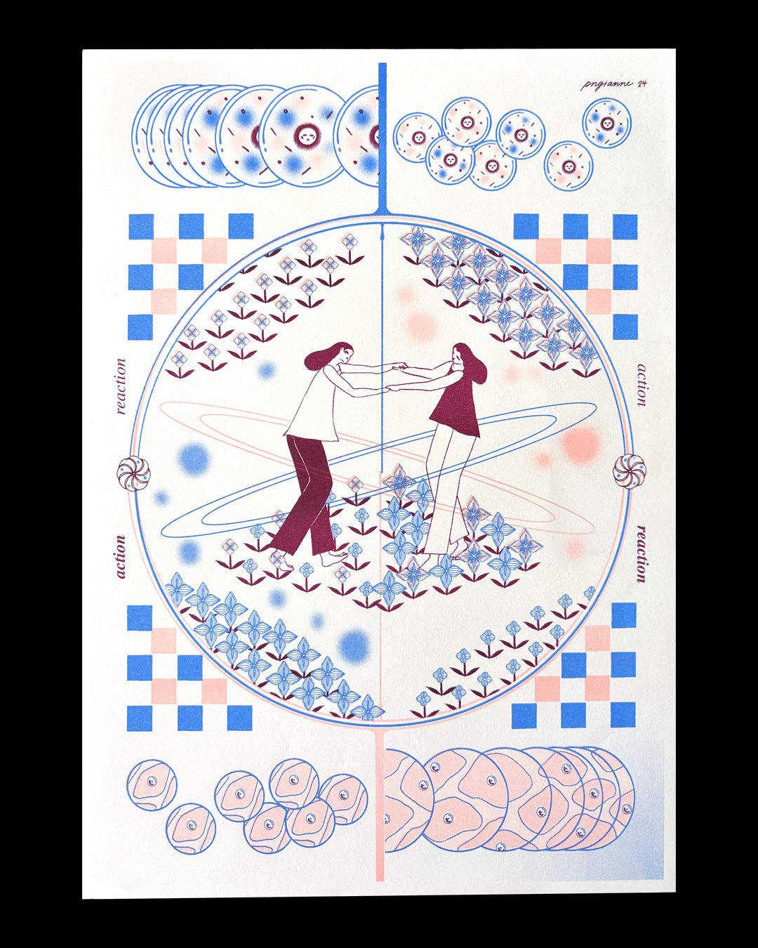 Action Reaction A4 Riso Print