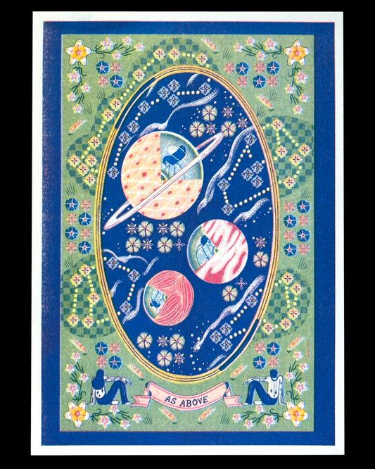 As Above A5 Riso Print